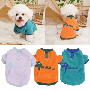 Pet Dog Cat Fleece Vest Sweater Warm Soft Pullover Small Dog Jacket Coat Cute - Picture 1 of 26