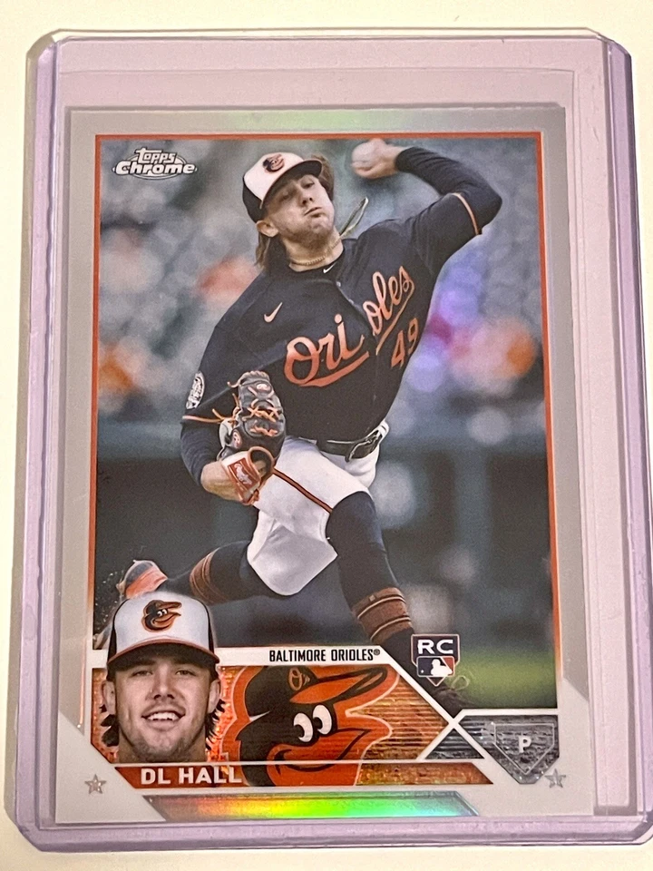2023 Topps Chrome Refractor Rookie Card #10 DL Hall - Image 1 of 2