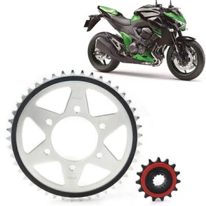 Front & Rear Motor Engine Chain Drive Sprocket 45T For Kawasaki Z800 2013-2016 - Foto 1 di 8