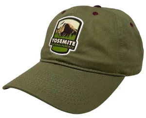Yosemite National Park Men's Embroidered Patch Dad Snapback Hat Cap in Olive - Picture 1 of 5