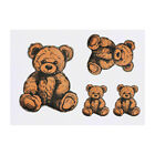 4 x 'Smiling Teddy' Temporary Tattoos (TO00070666)