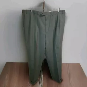 NEW $125.00 Lauren Ralph Lauren Mens 100% Wool Grey Cuffed Dress Pants 42W X 30L - Picture 1 of 7
