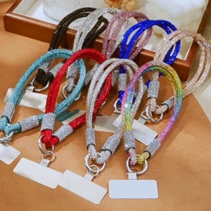 Full Diamond Diamond Phone Straps Rhinestone Phone Rope Women/Lady/Girl - Zdjęcie 1 z 21