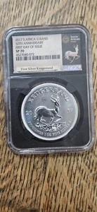 2017 1 ONCE SILVER 1 RAND SOUTH AFRICA NGC SP-70 FDOI - Picture 1 of 3