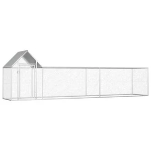 Steel Hen House With Roof Galvanized 5x1m Lockable Garden Chicken Duck Coop Cage - Picture 1 of 6