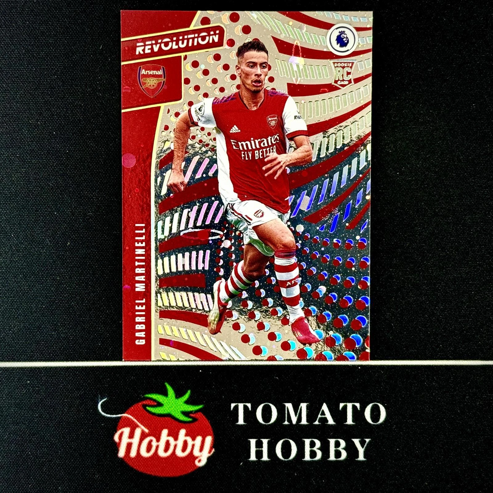 PANINI REVOLUTION PREMIER LEAGUE 2021-22 GABRIEL MARTINELLI RC /40 COSMIC