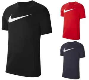 Nike Boys Cotton T Shirt Junior Kids Dri Fit Crew Sports Football Top Tee Park - Picture 1 of 5
