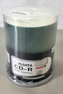 Ridata PRO CD-R Inkjet White Inkjet Printable, Pack 100, 52x, 700MB/80Min