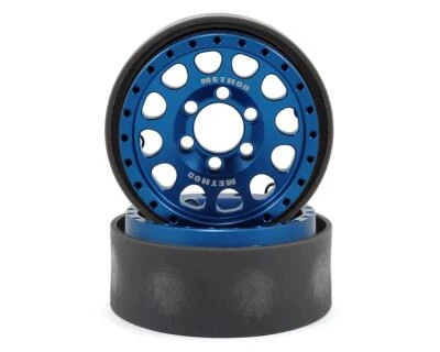Vanquish Products Method 105 1.9" Beadlock Crawler Wheels (Blue/Black) (2) - Image 1 of 3