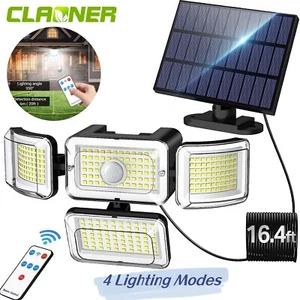 CLAONER 288 LED Solar Lights 3500LM Motion Sensor Outdoor Security Flood Lamp US - Picture 1 of 10