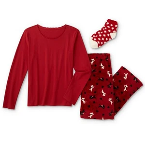 Ladies 3 Piece Pajama Set Dog Size Large New - Picture 1 of 1