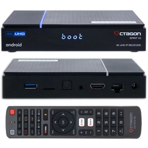 Octagon Spirit PRO 4K UHD HDR10+ Android TV OTT IP Media-Streaming-Box + 5G WiFi - Bild 1 von 10