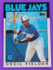 Tarjeta de béisbol Cecil Fielder 1986 Topps Rookie #386 Blue Jays Pack fresca (86T1) - Imagen 1 de 2