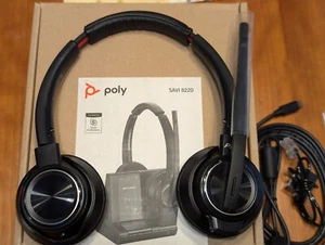 Plantronics Poly SAVI 8220 W8220 Wireless Headset MS Teams New/Open box - Zdjęcie 1 z 9