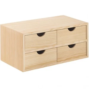 Cassettiera in legno Massello Natural Verniciabile 4 Cassetti misure 40x20x18 cm - Imagen 1 de 8