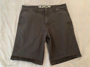 Hurley Black Chino Shorts Men’s 32 (33x8 fit) Walking Skater Golf - Picture 1 of 8