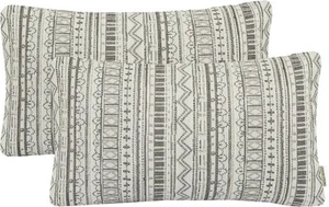 Pack of 2 Rectangle Decorative Pillow 20" x 12" (Pack 2), Gray - Picture 1 of 7