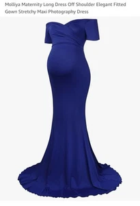 Blue Maternity Dress - Picture 1 of 5