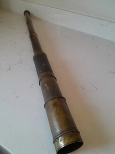 Large Antique Pre WW1 30” Brass 6 Draw Spyglass Maritime Telescope - Picture 1 of 10