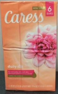 Jabón en barra Caress Daily Silk Floral Essence blanco melocotón y flor de azahar 6 barras - Imagen 1 de 6