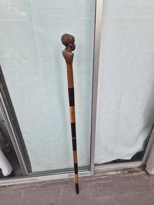 Bastón bastón vintage con busto para mango para hombre Foto 1 de 4