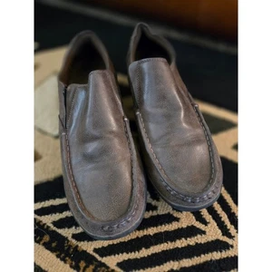 Zapatos mocasines sin cordones de cuero marrón ROPER para hombre talla 8 - Imagen 1 de 7