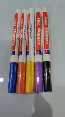 edding 751 paint marker 1-2mm vers. Farben für Glas, Plastik Kalligraphie - Bild 1 von 3