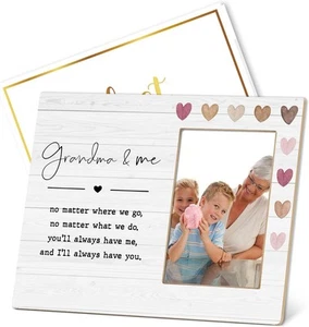 Grandma & Me, New Gift, Mothers Day 4x6 Picture Frame Wood multicolor - Picture 1 of 5