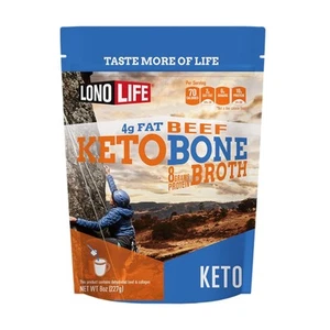 LonoLife Keto Beef Bone Broth Powder Mix | Grass-Fed, 10g 8 Ounce (Pack of 1) - Picture 1 of 8