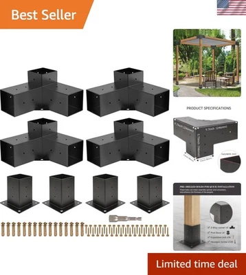 Elegant 3-Way Pergola Bracket Kit for DIY Outdoor Structures - Weather Proof - Image 1 of 4