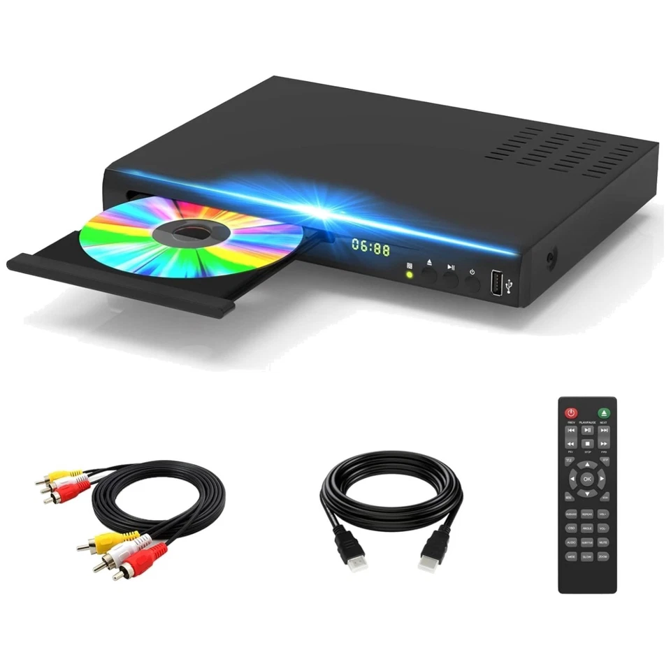 Reproductor de DVD Blu Ray, sistema de discos de cine en casa 1080P, reproduce todos los DVD y la región... Foto 1 de 4