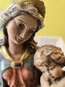 handgeschnitzte Madonna, farbig Größe ca 37cm aus Bayrischzell/Obb - Bild 1 von 9