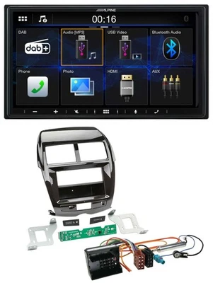 Alpine Bluetooth 2DIN MP3 DAB USB Autoradio für Citroen C4 Mitsubishi ASX Peugeo - Bild 1 von 4