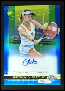 2024 Topps Tennis Chrome Priska Nugroho Auto I Blue Refractor /250 #TCA-PNO - Picture 1 of 10