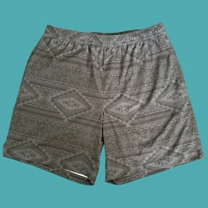 Chubbies Swim Trunks Men Size Large Gray Black Aztec 7'' Built In Brief Colorfu - Picture 1 of 12