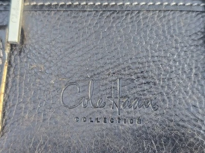 Cole Haan Collection Pasta de Couro Preto Laptop Bolsa Mensageiro 16x11x4 Polegadas - Imagem 1 de 4