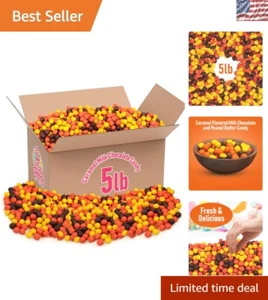 ReesesPieces 5lb Bulk Bag - Chewy Caramel Chocolate Candy for Sharing & Snacking - Picture 1 of 9