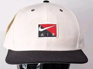 Nike Air Hat Red Black Challenge Court Swoosh Adjustable Strapback Vintage Tag - Picture 1 of 6