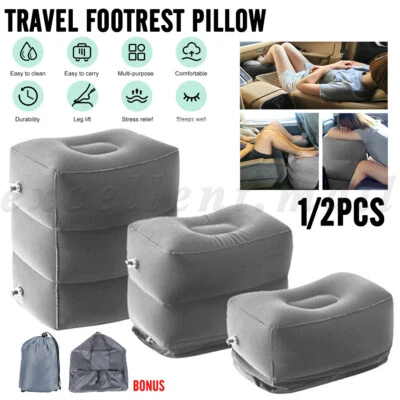 Inflatable Foot Rest Travel Air Pillow Cushion Office Home Leg Footrest Relax OZ - image 1 of 4