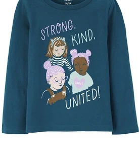 NWT 8 7 6 6X 4t 5t 10 12 14 empower GIRLS STRONG KIND UNITED shirt carters - Picture 1 of 7
