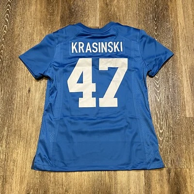 Nike Detroit Lions Football Jersey Women Medium Blue Gray On Field New NFL - Image 1 of 4