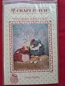 Craft Patch Sewing Patterns Kit, Vintage Finders Keepers Calico Clucks 101 FF - Picture 1 of 2
