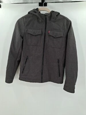 Levis Mens Small Soft Shell Gray Coat - Image 1 of 4