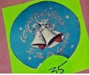 18" Congratulations to the Newlyweds Wedding Bel Mylar Balloon with self sealer - Picture 1 of 1