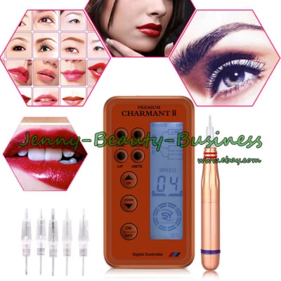 Kit Macchina Tatuaggi Microblading Penna Semipermanente Dermografo Sopracciglia Eyeliner - Immagine 1 di 4