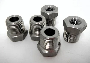 Dayton 1RRN9 Hex Reducing Bushing 304 SS 3/8 x 1/8" 5pk - Picture 1 of 2