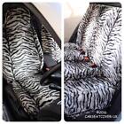 For Nissan e-Nv200  - GREY TIGER Faux Fur Furry Car Seat Covers - Full Set