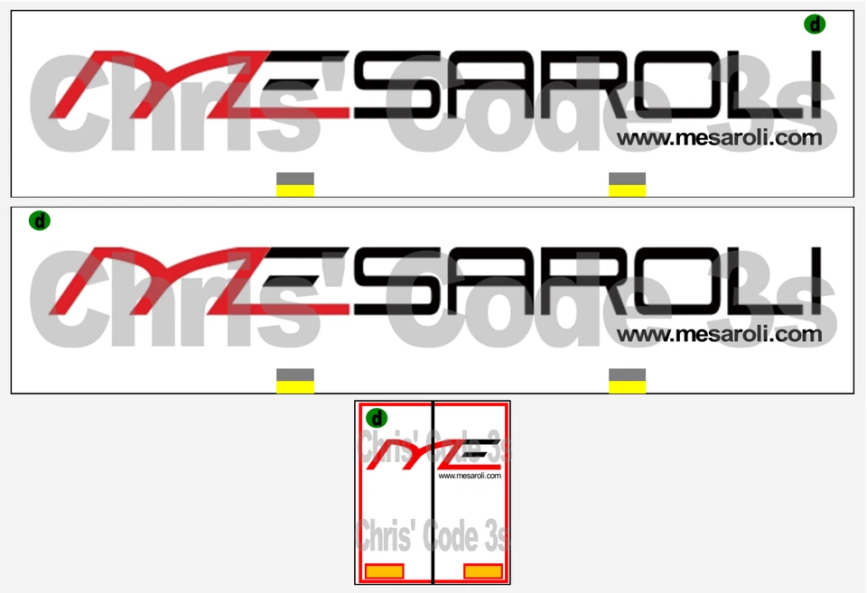 Code 3 Adhesive Vinyl Trailer Decals - Mesaroli - 1/50 1/76 1/148 1/64 1/87 - Image 1 of 1
