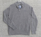 American Eagle 1/4 Zip Knit Pullover Sweater Womens Size S Long Sleeve Gray