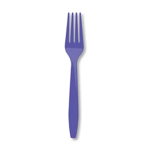 Creative converting Premium 24 Count Plastic forks heavy duty purple - Picture 1 of 1